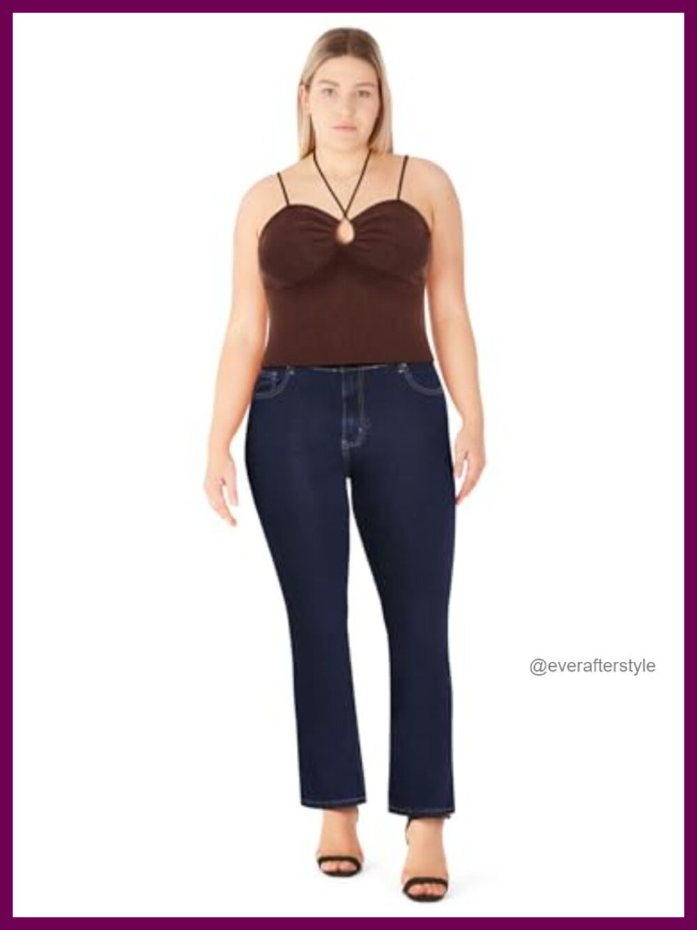 Women's Strappy Halter Keyhole Ruched Cropped Ribbed Knit Tunic Top